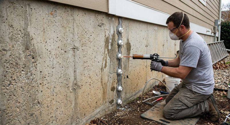 Basement Crack Repair in Glastonbury, CT
