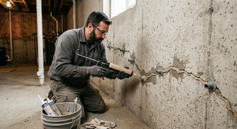Cracked Foundation Repair in Granby, CT