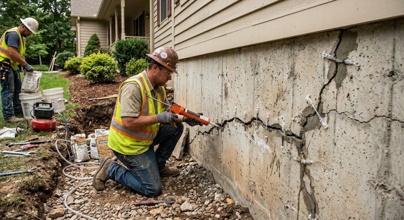 Cracked Foundation Repair in Willimantic, CT