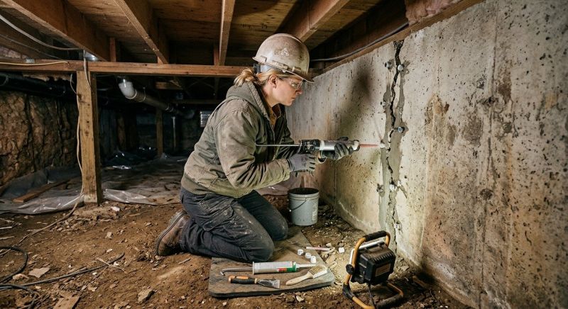 Crawlspace Foundation Repair in Andover, CT