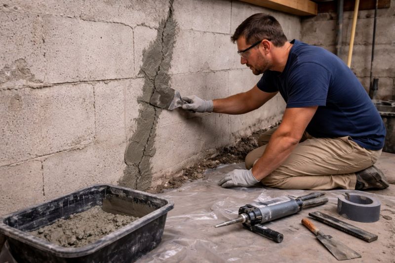 Foundation Crack Repair in Wethersfield, CT