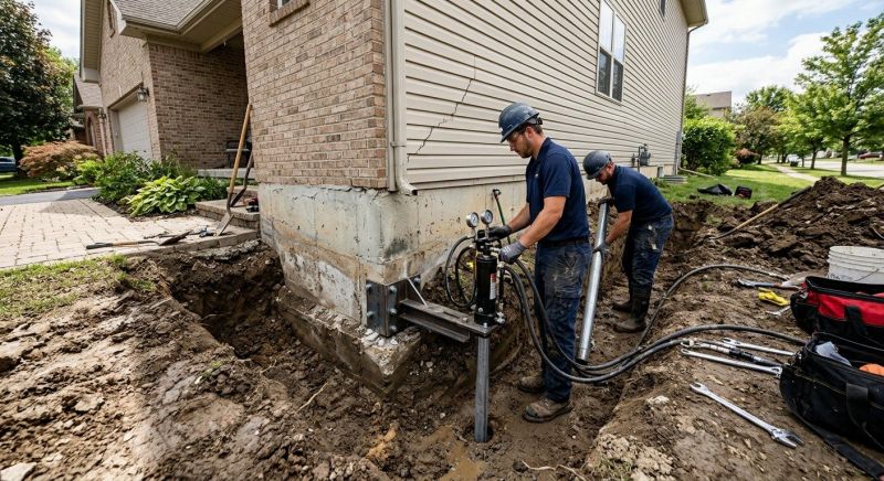 Foundation Settlement Repair in Glastonbury, CT