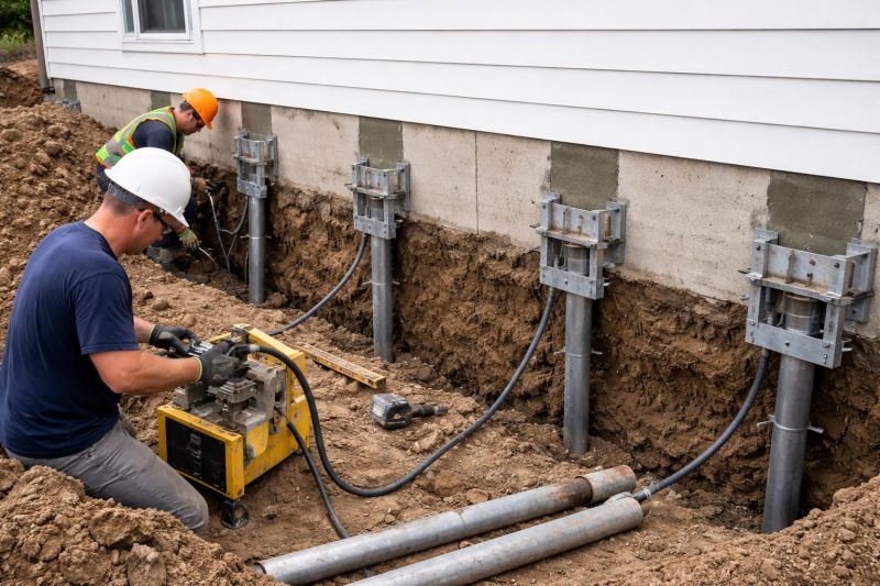 Helical Piers Installation in Glastonbury, CT