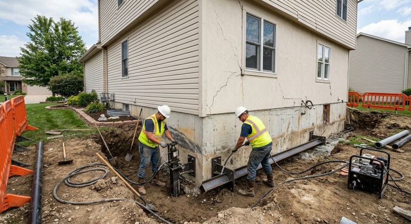 Sinking Foundation Repair in Hebron, CT