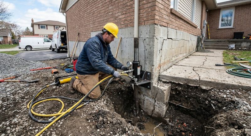 Sinking Foundation Repair in Hebron, CT