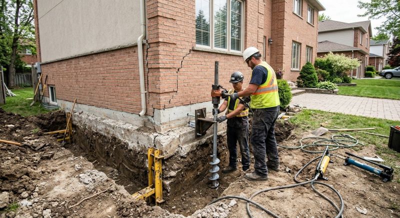 Sinking Foundation Repair in West Hartford, CT