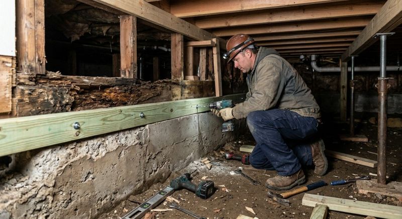 Sinking Foundation Repair in West Suffield, CT